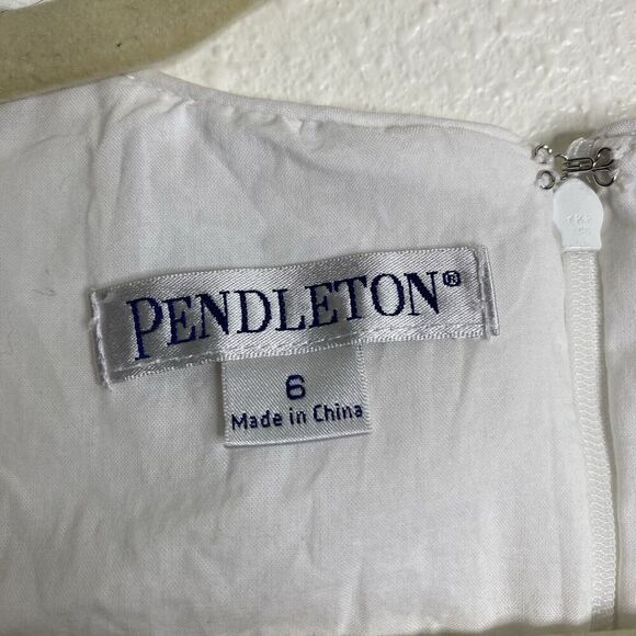 Pendleton White Eyelet Dress Size 6 - Picture 2 of 6